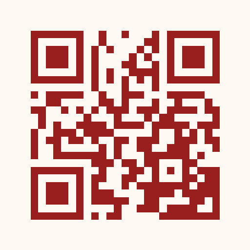 QR-Code zu sahajayoga.de, Maroon auf Creme